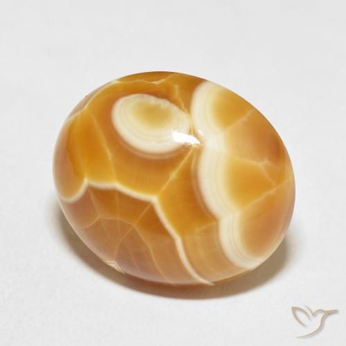Agate Multicolore naturelle ovale, 16.00 ct, Opaque