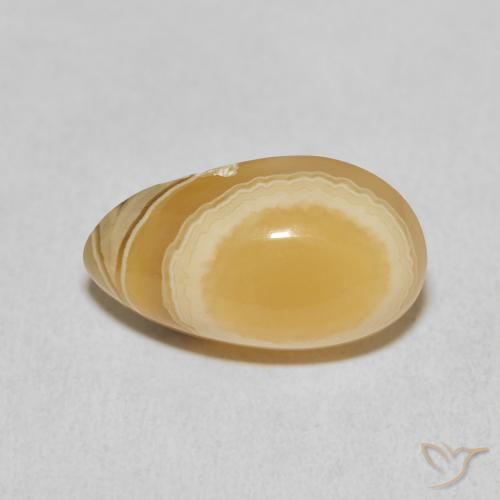 Agate Multicolore naturelle En forme de poire, 11.05 ct, Opaque