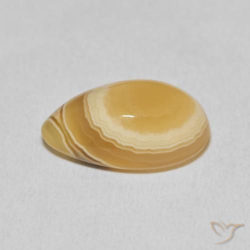 Agate Multicolore naturelle En forme de poire, 11.05 ct, Opaque