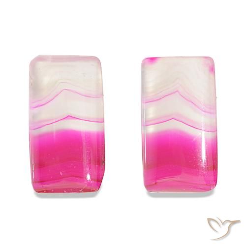 16.89ctw Multicolore Agate Pierres précieuses, Baquette, Transparent