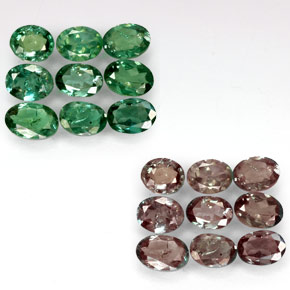 Achetez naturel ct Vert rouge Alexandrite gems, Coupe ovale, En provenance Tanzanie chez GemSelect. En stock, livraison internationale!