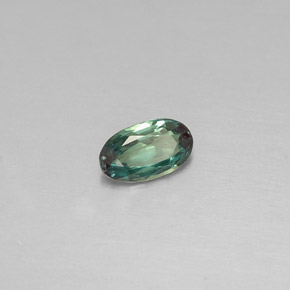 Alexandrite Vert rouge naturelle Coupe ovale, 0.21 ct, VS
