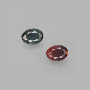 Alexandrite multicolore naturelle coupe ovale, 0,15 ct, VS