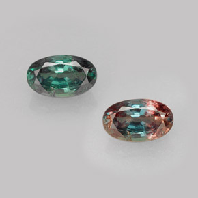 Alexandrite multicolore naturelle coupe ovale, 0,82 ct, VS