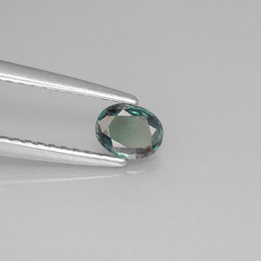 Alexandrite multicolore naturelle coupe ovale, 0,34 ct, VVS-VS