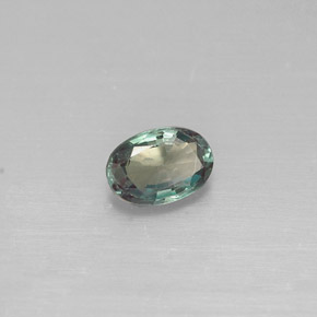 Alexandrite multicolore naturelle coupe ovale, 0,34 ct, VVS-VS