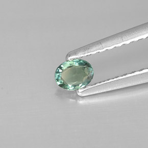 Alexandrite multicolore naturelle coupe ovale, 0,17 ct, VS