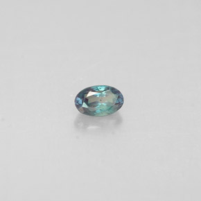 Alexandrite multicolore naturelle coupe ovale, 0,12 ct, VS