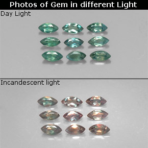 Achetez naturel ct Vert rouge Alexandrite gems, Marquise, En provenance Tanzanie chez GemSelect. En stock, livraison internationale!