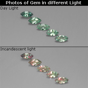 Achetez naturel ct Vert rouge Alexandrite gems, Marquise, En provenance Tanzanie chez GemSelect. En stock, livraison internationale!