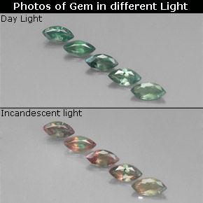 Achetez naturel ct Vert rouge Alexandrite gems, Marquise, En provenance Tanzanie chez GemSelect. En stock, livraison internationale!