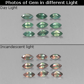 Achetez naturel ct Vert rouge Alexandrite gems, Marquise, En provenance Tanzanie chez GemSelect. En stock, livraison internationale!