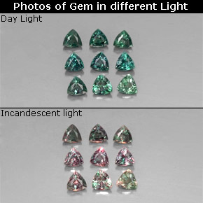 Achetez naturel ct Vert rouge Alexandrite gems, Trillion, En provenance Tanzanie chez GemSelect. En stock, livraison internationale!