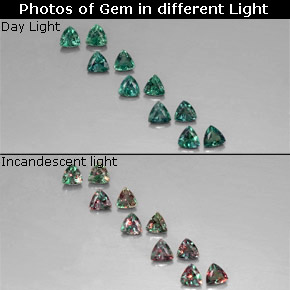 Achetez naturel ct Vert rouge Alexandrite gems, Trillion, En provenance Tanzanie chez GemSelect. En stock, livraison internationale!