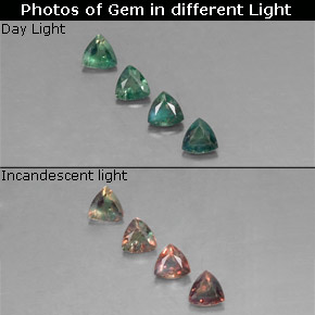 Achetez naturel ct Vert rouge Alexandrite gems, Trillion, En provenance Tanzanie chez GemSelect. En stock, livraison internationale!