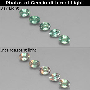 Achetez naturel ct Vert rouge Alexandrite gems, Coupe ovale, En provenance Tanzanie chez GemSelect. En stock, livraison internationale!