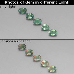 Achetez naturel ct Vert rouge Alexandrite gems, Coupe ovale, En provenance Tanzanie chez GemSelect. En stock, livraison internationale!