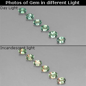 Achetez naturel ct Vert rouge Alexandrite gems, Coupe ovale, En provenance Tanzanie chez GemSelect. En stock, livraison internationale!