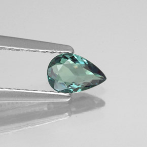Alexandrite multicolore naturelle en forme de poire, 0,35 ct, VS