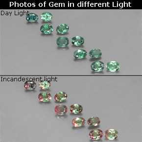 Achetez naturel ct Vert rouge Alexandrite gems, Coupe ovale, En provenance Tanzanie chez GemSelect. En stock, livraison internationale!
