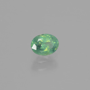 Alexandrite Vert rouge naturelle Coupe ovale, 0.51 ct, VS