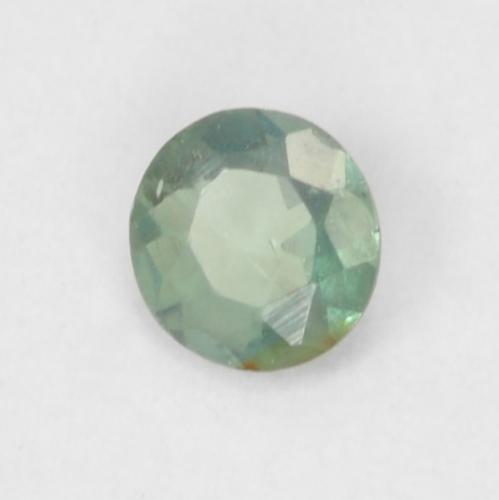 Alexandrite vert naturelle coupe roude, 0,07 ct, VVS-VS