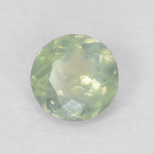 Alexandrite vert naturelle coupe roude, 0,08 ct, VS