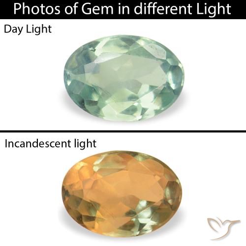 0.07ct Naturel Vert menthe léger Alexandrite, ovale, VVS-VS