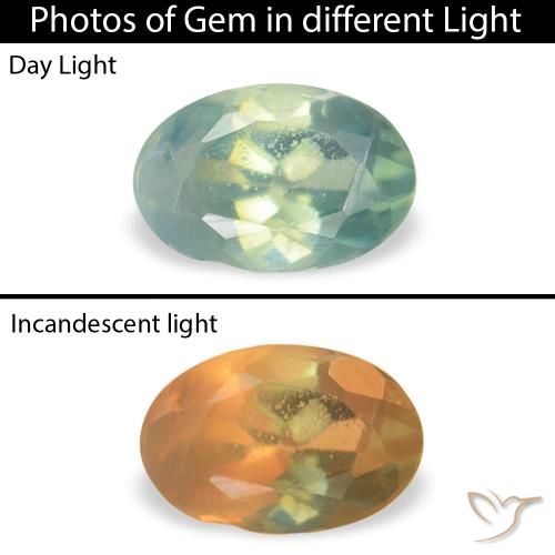 0.08ct Naturel Vert frais Alexandrite, ovale, VVS-VS