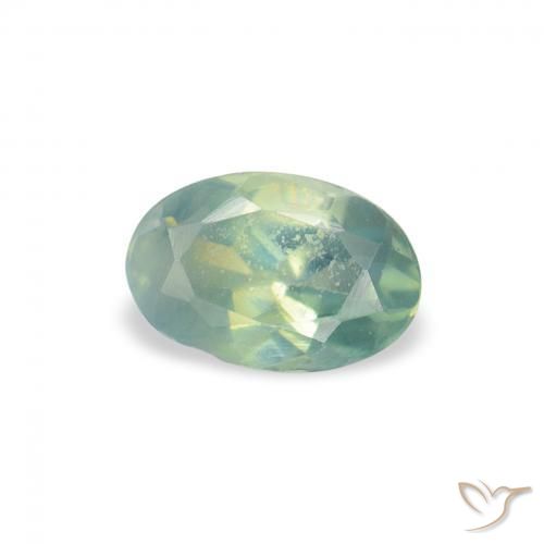 Alexandrite Vert frais naturelle ovale, 0.08 ct, VVS-VS