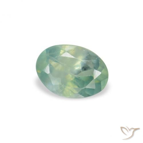 Alexandrite Vert menthe léger naturelle ovale, 0.10 ct, VVS-VS
