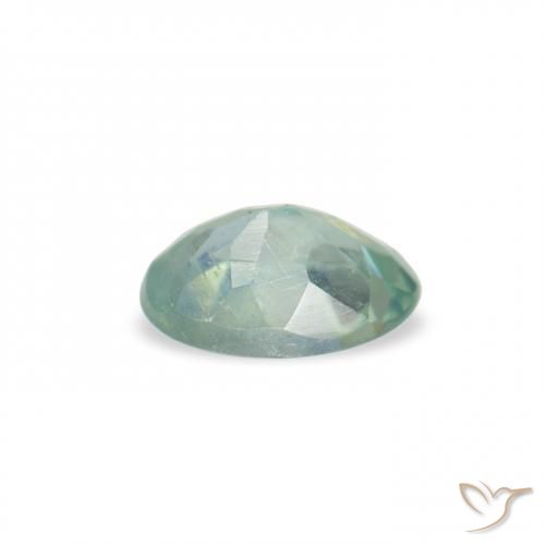 Alexandrite Vert menthe léger naturelle ovale, 0.10 ct, VVS-VS