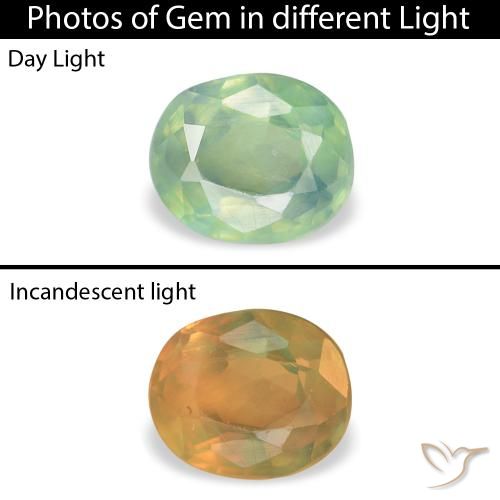 0.11ct Naturel Menthe verte Alexandrite, ovale, VVS-VS