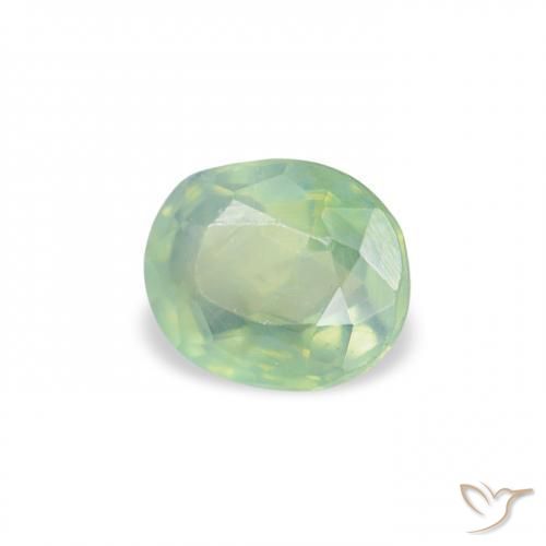 Alexandrite Menthe verte naturelle ovale, 0.11 ct, VVS-VS