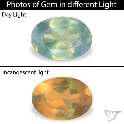 0.07ct Naturel Vert clair Alexandrite, ovale, VVS-VS