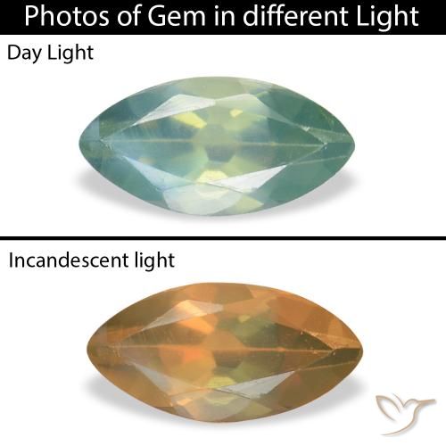0.12ct Naturel Vert clair Alexandrite, Marquise, VVS-VS