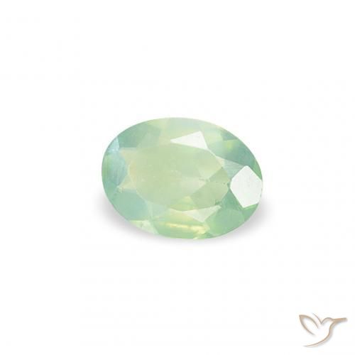 Alexandrite Vert jaune léger naturelle ovale, 0.12 ct, VVS-VS