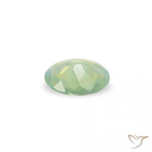 Alexandrite Vert poire léger naturelle ovale, 0.10 ct, VVS-VS