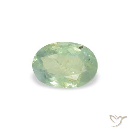 Alexandrite Vert très clair naturelle ovale, 0.49 ct, SI
