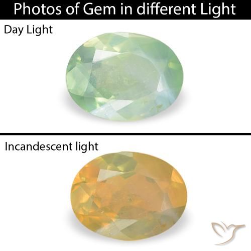 0.16ct Naturel Vert très clair Alexandrite, ovale, VS