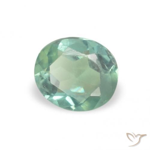 Alexandrite Vert océan léger naturelle ovale, 0.15 ct, VS