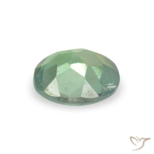 Alexandrite Vert océan léger naturelle ovale, 0.15 ct, VS