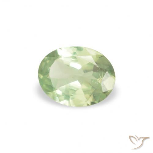 Alexandrite Vert jaunâtre naturelle ovale, 0.17 ct, VS