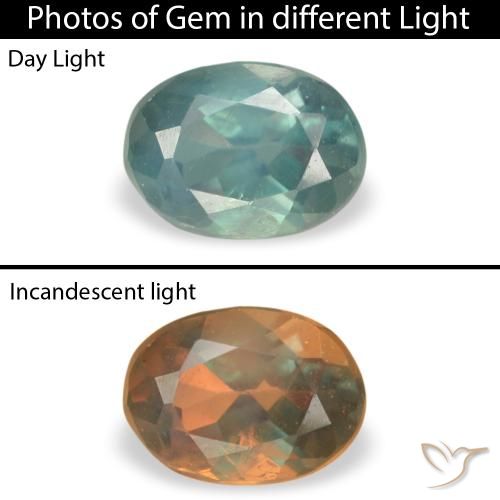 0.21ct Naturel Vert moyen Alexandrite, ovale, VS