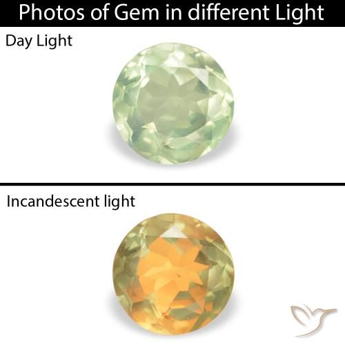 0.28ct Naturel Vert jaunâtre Alexandrite, Tour, VS