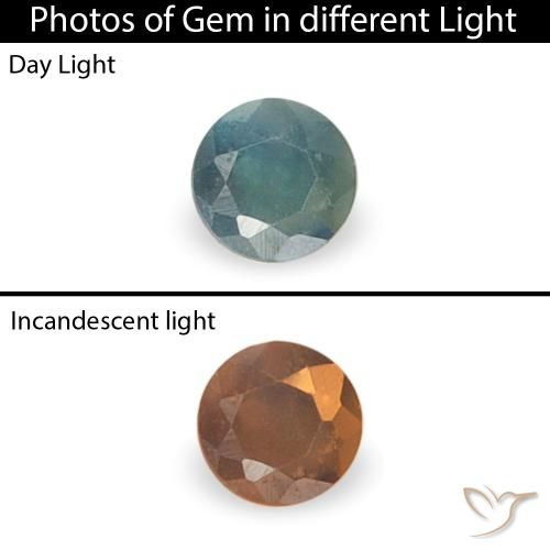 0.03ct Naturel Vert bleu Alexandrite, Tour, VS