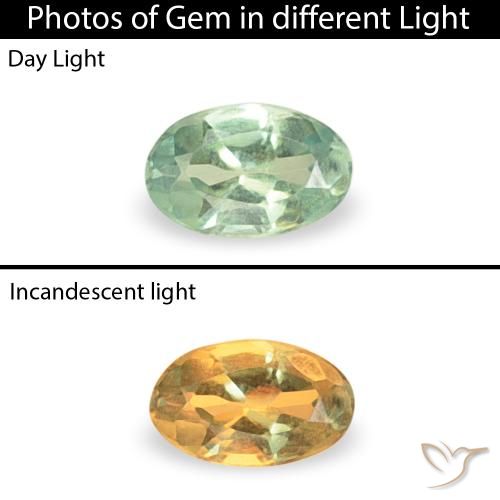 0.06ct Naturel Medium Light-Green Alexandrite, ovale, VS