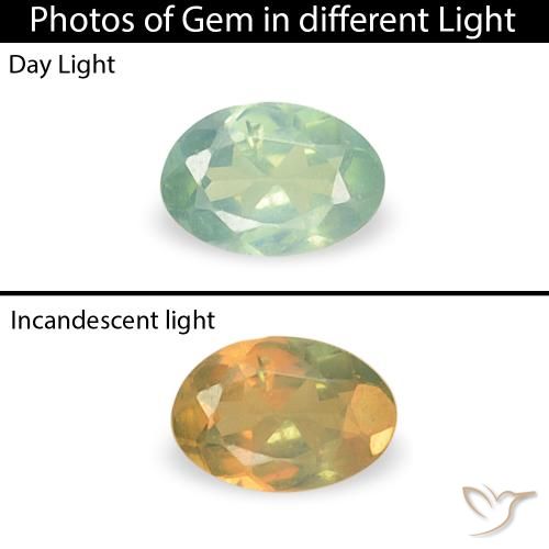 0.07ct Naturel Vert bleuâtre Alexandrite, ovale, VS