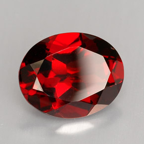 Grenat almandin rouge naturelle coupe ovale, 3,00 ct, VVS-VS
