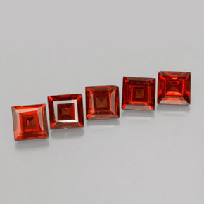 Achetez naturel ct rouge-orange grenat almandin gems, carré, en provenance madagascar chez gemselect. en stock, livraison internationale!